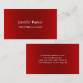 Professioneel, modern rood stijlvol visitekaartje (Voorkant / Achterkant)