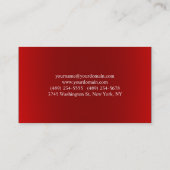 Professioneel, modern rood stijlvol visitekaartje (Achterkant)