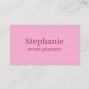 Professioneel Modern Roze Elegant Klassevol Meisje Visitekaartje