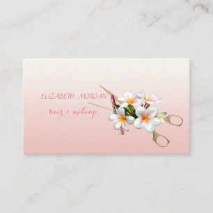 Professioneel Modern ,Schaar,Lippenstift,Bloemen Visitekaartje