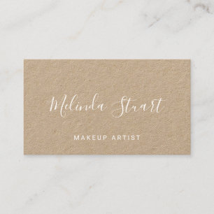 Professioneel modern Script Kraft Paper Visitekaartje