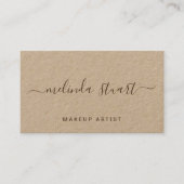 Professioneel modern Script Kraft Paper Visitekaartje (Voorkant)