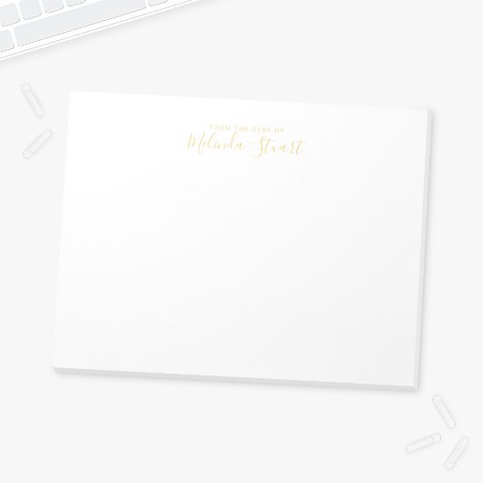 Professioneel modern script notitieblok