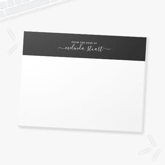 Professioneel modern script notitieblok