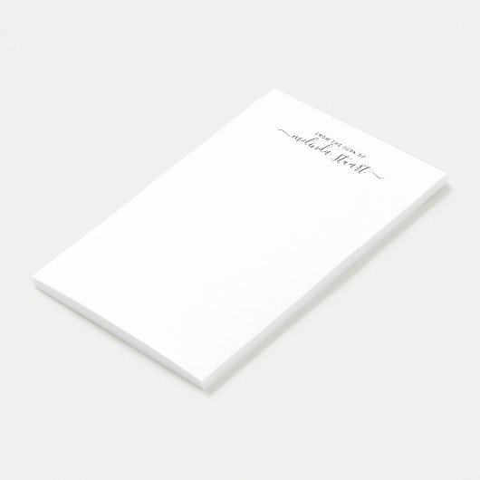 Professioneel modern script post-it® notes (Schuin)