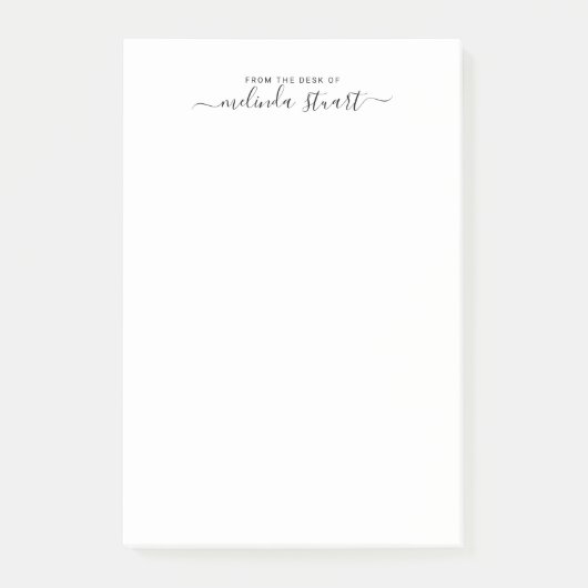 Professioneel modern script post-it® notes (Voorkant)