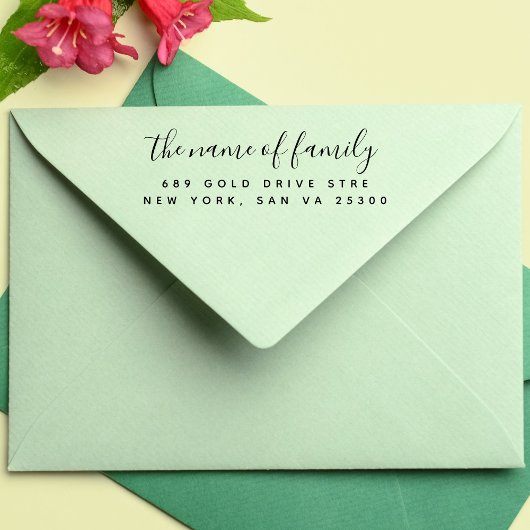 Professioneel Modern Script Retouradres Zelfinktende Stempel