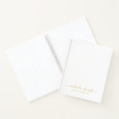 Professioneel, modern script, wit en goud notitieboek (Binnen)