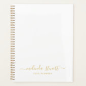Professioneel, modern script, wit en goud planner (Voorkant)