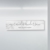 Professioneel modern script — witte marmer