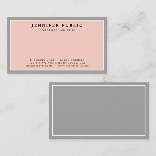 Professioneel Modern Stijlvol Eenvoudig Visitekaartje (Voorkant / Achterkant)