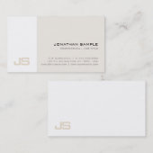 Professioneel Modern Stijlvol Monogrammed Ontwerp Visitekaartje (Voorkant / Achterkant)