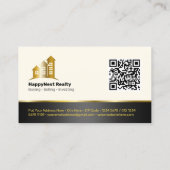 Professioneel Modern Vastgoedmakelaar Foto Logo & Visitekaartje (Achterkant)