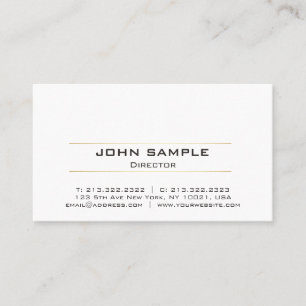 Professioneel, modern, wit, eenvoudig design visitekaartje
