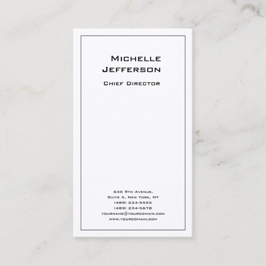 Professioneel, modern, wit visitekaartje (Voorkant)