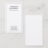 Professioneel, modern, wit visitekaartje (Voorkant / Achterkant)