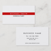 Professioneel, modern wit vlak visitekaartje (Voorkant / Achterkant)