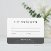 Professioneel Modern Zakelijk Cadeaubon (Staand voorkant)