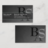 Professioneel, modern zwart, eenvoudig visitekaartje (Voorkant / Achterkant)