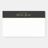 Professioneel, modern, zwart en goud post-it® notes (Voorkant)
