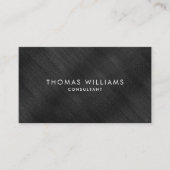 Professioneel, modern, zwart geborsteld metaal visitekaartje (Voorkant)