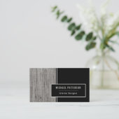 Professioneel Modern Zwart Gestextureerd Stijlvol Visitekaartje (Staand voorkant)