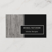 Professioneel Modern Zwart Gestextureerd Stijlvol Visitekaartje (Voorkant)