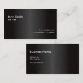 Professioneel, modern, zwart plaatstaal visitekaartje (Voorkant / Achterkant)