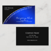 Professioneel, modern zwart visitekaartje (Voorkant / Achterkant)