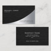 Professioneel, modern, zwart visitekaartje (Voorkant / Achterkant)