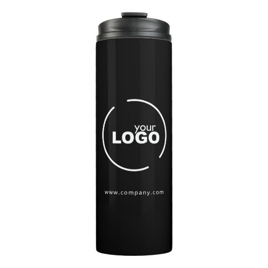 Professioneel, modern, zwart-wit Logo Thermosbeker (Voorkant)