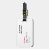 Professioneel, moedig, modern, aangepast model bagagelabel (Voorkant verticaal)