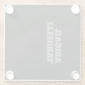 Professioneel, moedig, modern, aangepast model glazen onderzetter (Achterkant)