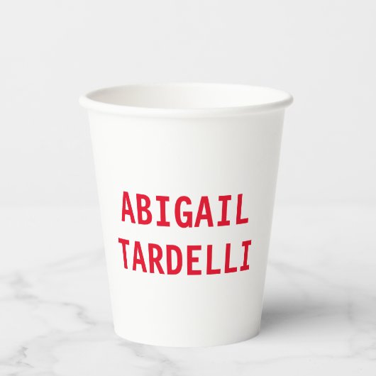 Professioneel, moedig, modern, aangepast model papieren bekers (Voorkant)