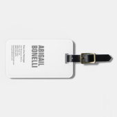 Professioneel, moedig, modern, grijs wit bagagelabel (Voorkant horizontaal)