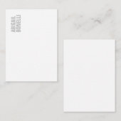 Professioneel, moedig, modern, grijs wit notitiekaartje (Voorkant / Achterkant)