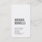 Professioneel, moedig, modern, grijs wit visitekaartje (Voorkant)