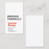 Professioneel, moedig, modern, grijs wit visitekaartje (Voorkant / Achterkant)