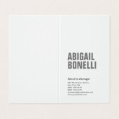 Professioneel, moedig, modern, grijs wit visitekaartjes (Buitenkant ongevouwen)