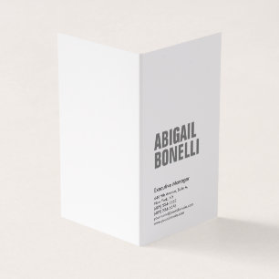 Professioneel, moedig, modern, grijs wit visitekaartjes