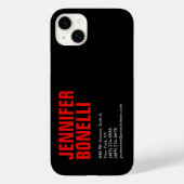 Professioneel, moedig zwart rood Case-Mate iPhone case (Achterkant)