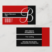 Professioneel monogram "B" modern CUSTOM Visitekaartje (Voorkant / Achterkant)