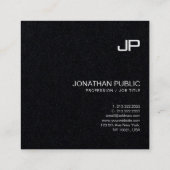 Professioneel monogram design elegant luxe plaatje vierkante visitekaartje (Achterkant)