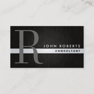 Professioneel monogram elegant modern geborsteld m visitekaartje