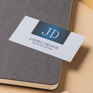 Professioneel Monogram Financieel Visitekaartje