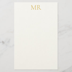 Professioneel Monogram Minimalistisch Gewone Naam Briefpapier