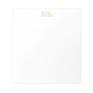Professioneel Monogram Minimalistisch Gewone Naam Notitieblok