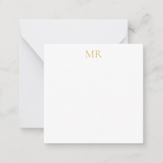 Professioneel Monogram Minimalistisch Gewone Naam Notitiekaartje (Voorkant)
