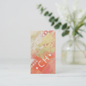 Professioneel Monogram Modern Abstract Artistiek Visitekaartje (Staand voorkant)