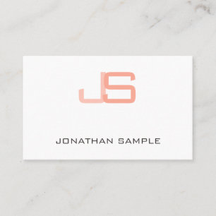 Professioneel monogram Modern Elegant Custom Visitekaartje